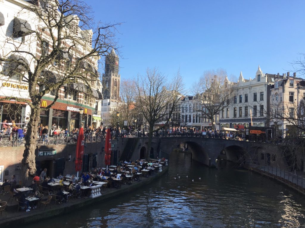 Oudegracht in Utrecht, Netherlands