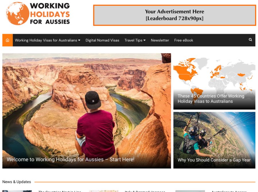 Advertise on Working Holidays for Aussies