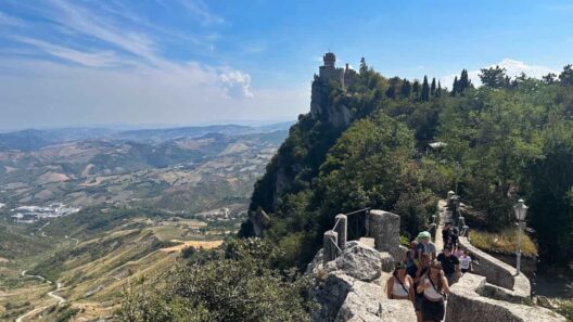 View of the main castle in San Marino
