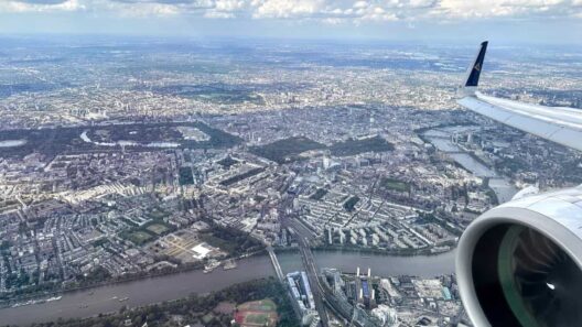 Landing in London, UK on Air Astana