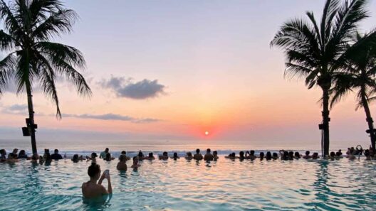 Potato Head Beach Club pool in Seminyak Beach, Bali, Indonesia