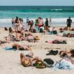 Crowded beach on a summer day in Sydney, Australia