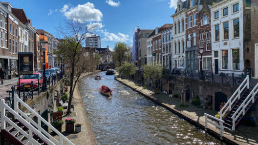 The Oudegracht in Utrecht, Netherlands