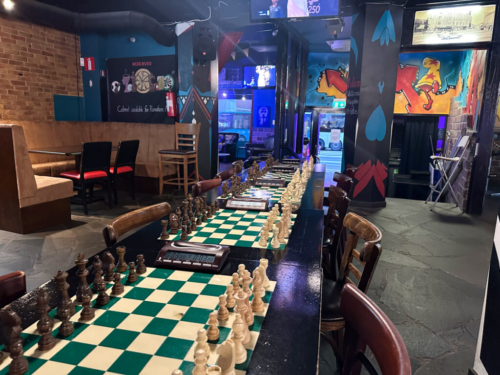 Chess tournament in a bar in Helsinki