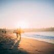 Surfers at Bondi Beach in Sydney, Australia